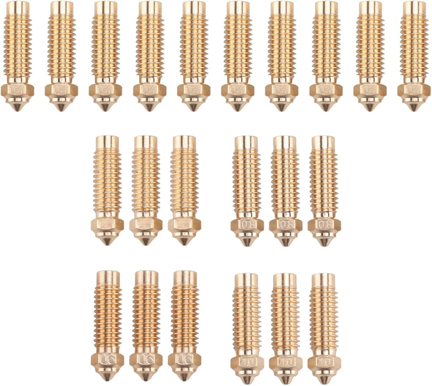 22PCS Brass Nozzles Kit for Neptune 4 Plus, 3D Printer Nozzles Kit for Neptune 4 Plus/Neptune 4 Max Easy Install Easy to Use image number 5