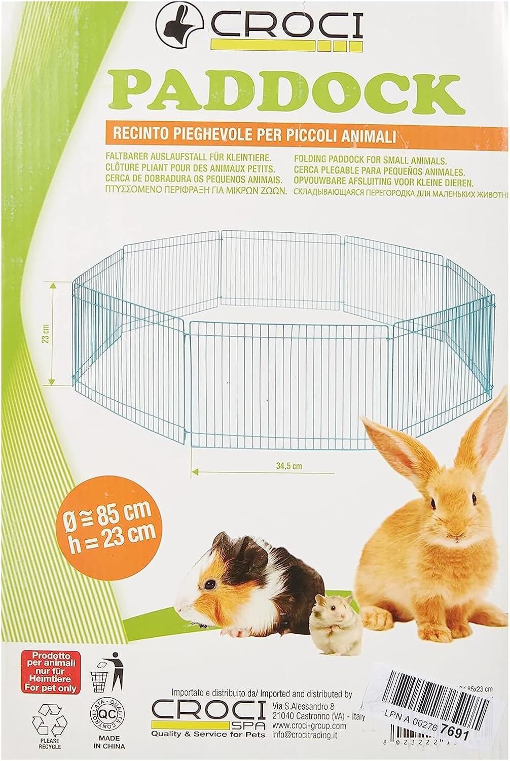 Croci Paddock, 85 X 23 Cm, Turquoise, Modern, Metall, Playpen image number 3