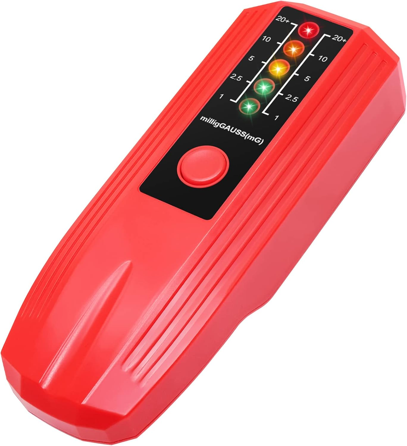 EMF Meter High Accuracy Electromagnetic Field Radiation Detector Battery Powered Electric EMF Detector Ghosts Hunting Paranormal Equipment Tester for Industrial Construction(Red Black)