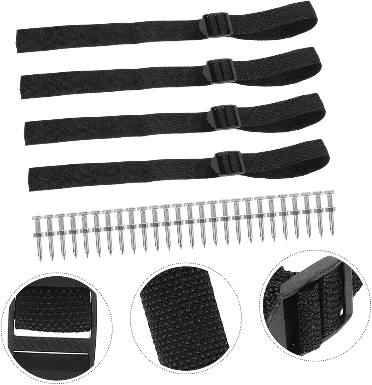 ORFOFE Lawn Aerator Shoes Band of Garden Aerator Shoes Spikes for Gardening High Strength Straps image number 2