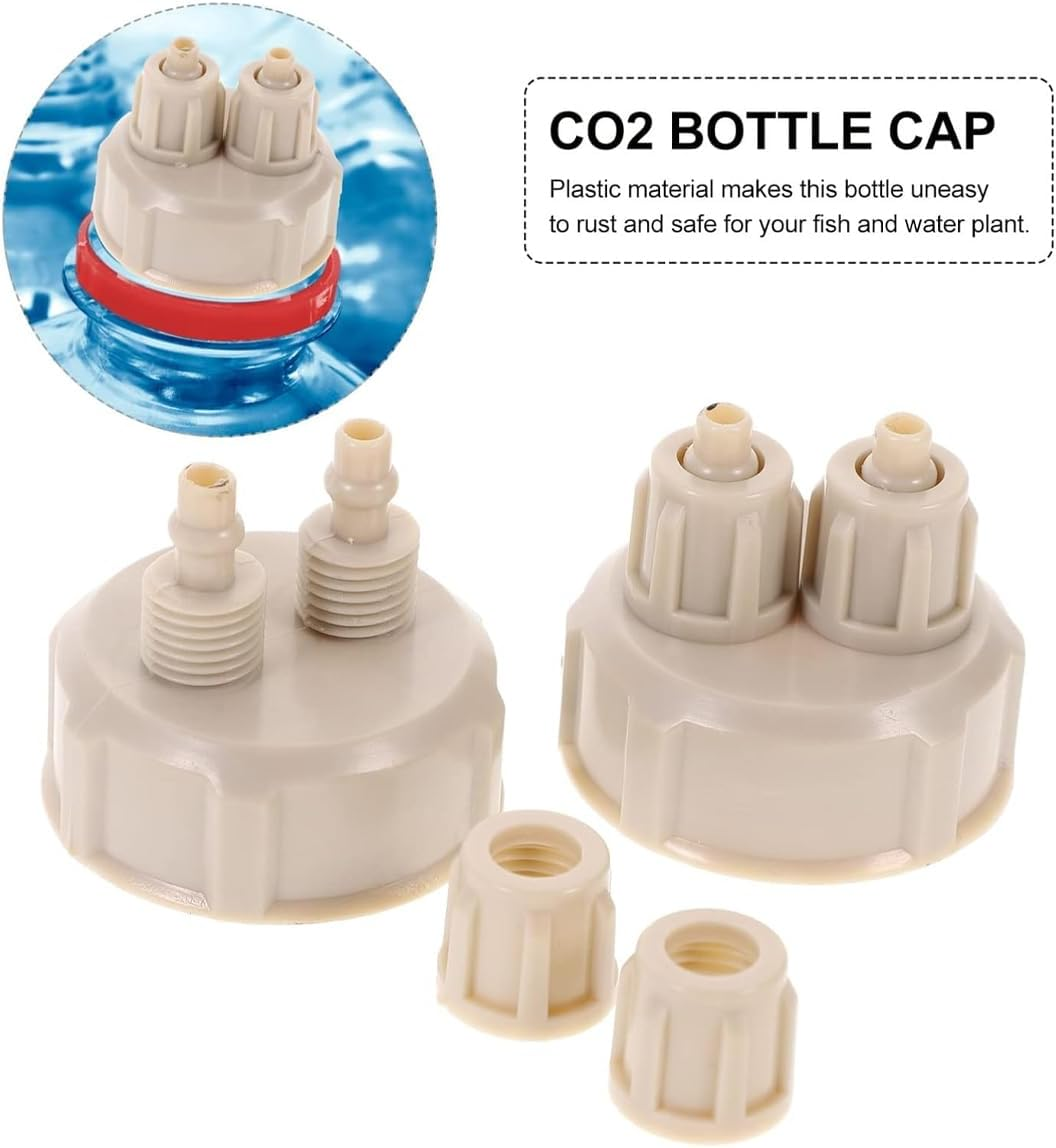 AIMALL DIY CO2 Generator System Bottle Cap, Quick Screw Installation, Durable ABS Material for Aquarium Plants - 1.18In Base Diameter image number 2