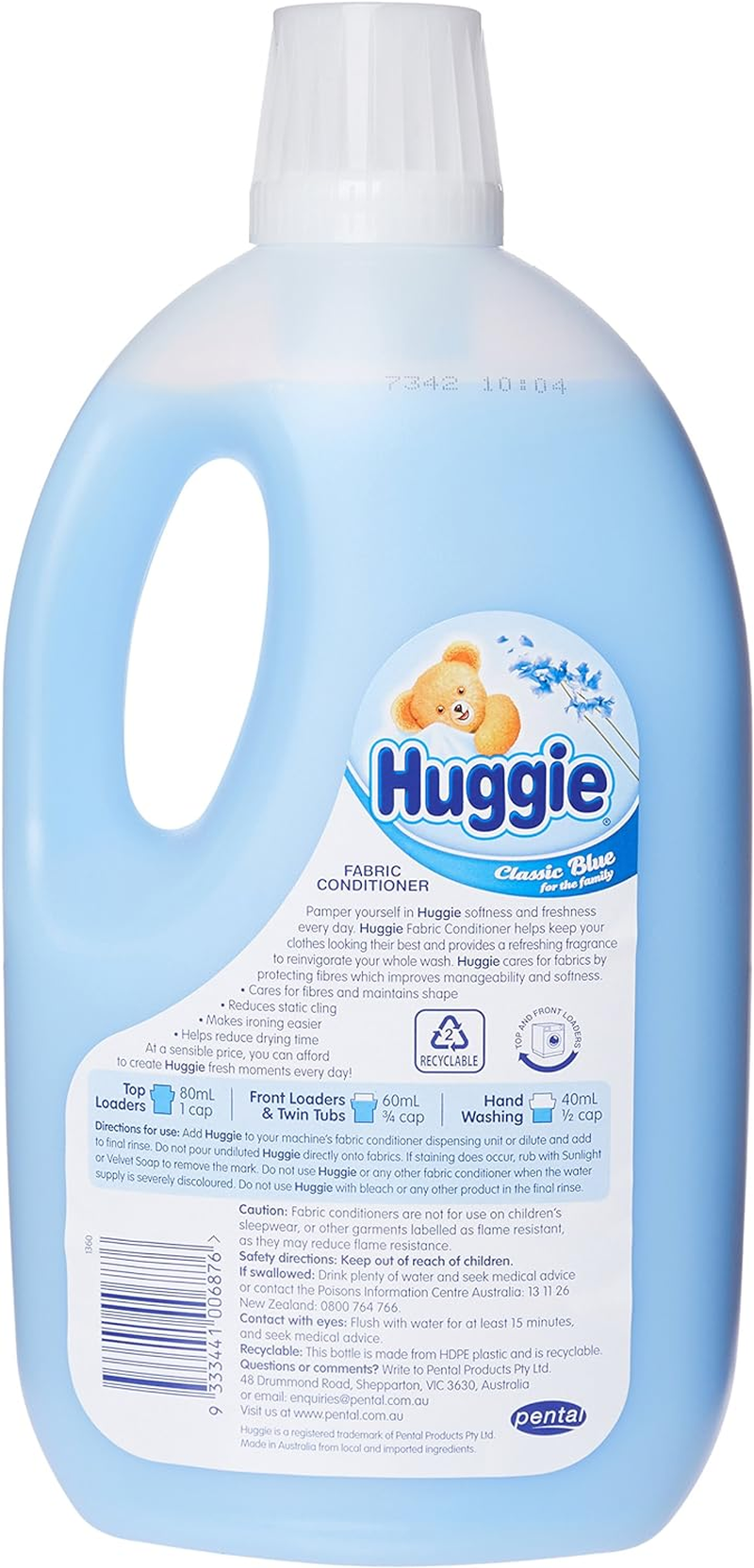 Huggie Fabric Conditioner Softener Classic Blue 2L image number 3