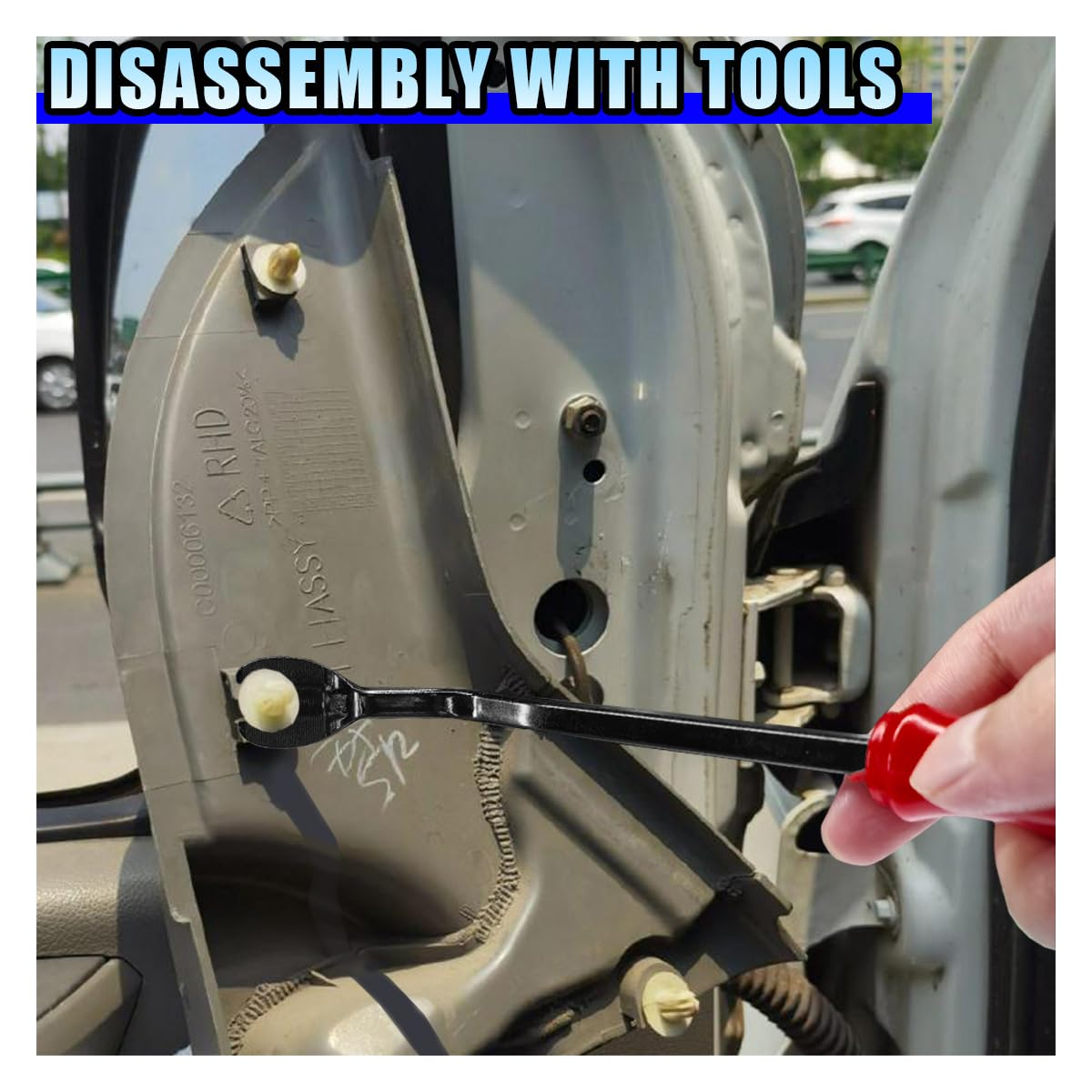 100PCS Car Bumper Clips, Plastic Car Push Pin Rivet Set, 6 Sizes Auto Body Trim Screw Fasteners Push Retainer Clip Kit with Fastener Remover, Auto Fenders Clips Replacement Parts (100Pcs&Tool) image number 4