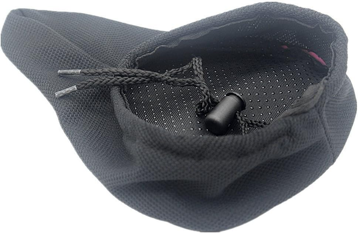 AISHEMI Soft Child Bike Saddle Gel Seat Cushion Pad Breathable Cycling Kids Bicycle Saddle Cover 9"X6" for Most Children Bicycle Tricycle Banlance Bike (Pink) image number 1