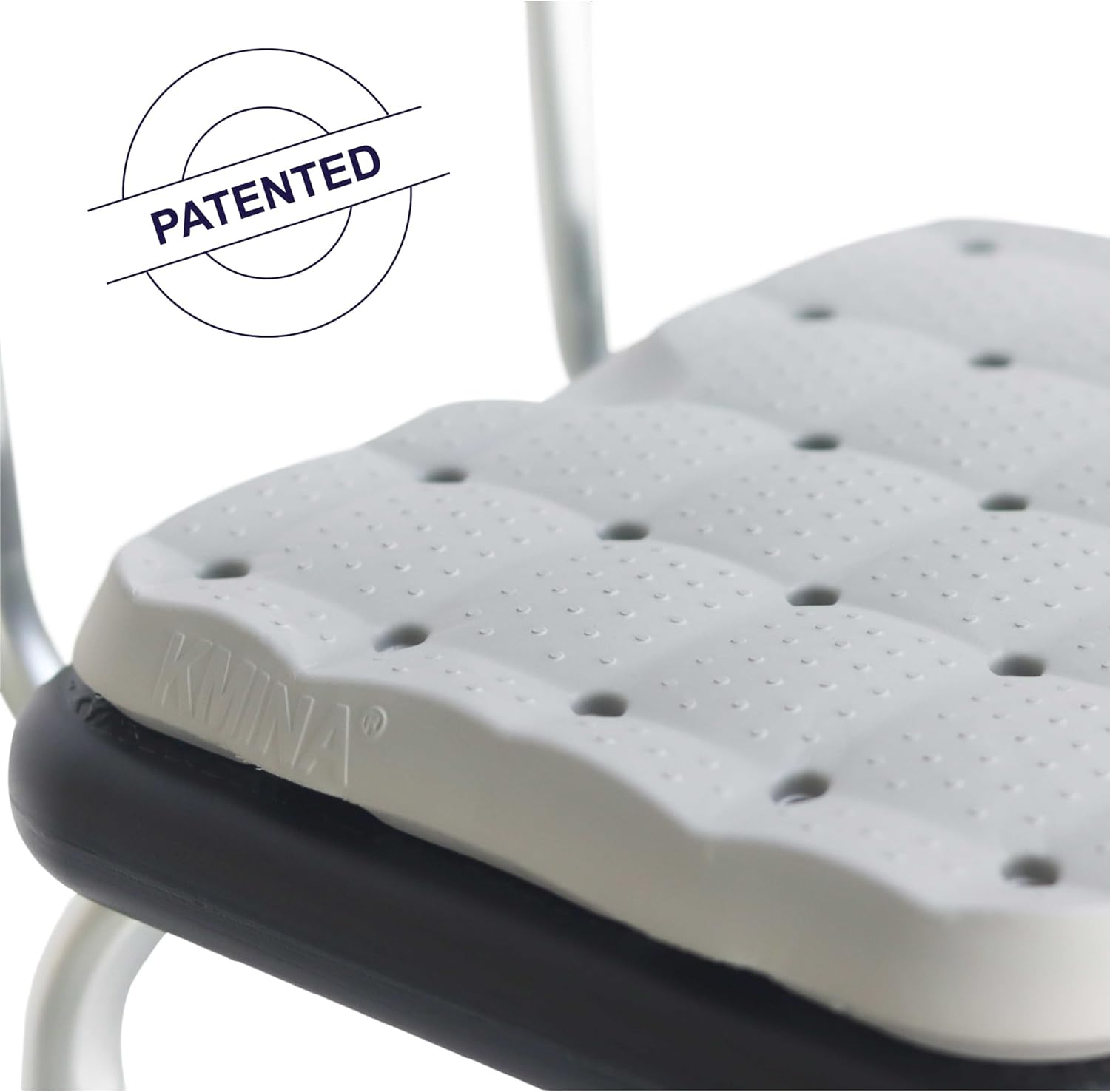 KMINA - Shower Seat Cushion Waterproof (15.5&rdquo;X12.5&rdquo;X1.3&rdquo;, Stool Not Included), Bath Seat Cushion for Elderly, Bath Chair Cushions for Seniors, Kneeling Pads, Stadium Seat Cushion - Made in Europe image number 3
