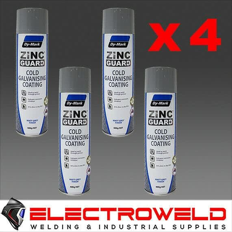 Dy-Mark Zinc Guard Spray Cans Cold Galvanising Coating Metal Protection Primer Dymark Professional Metallic Paint Rust anti Corrosive Remover (1 X 400G Can) image number 6