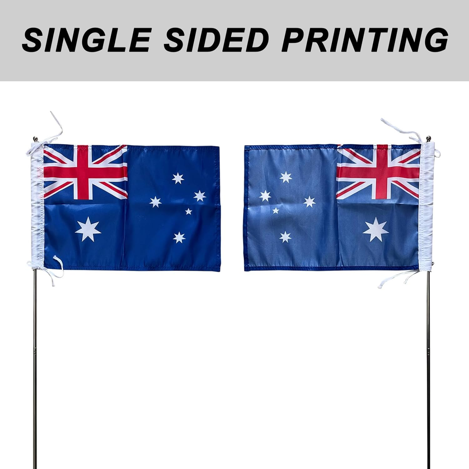 National Flag Banner Countries Flags 30X45Cm with 2 Metertelescopic Flagpole Stainless Steel Pole (Australia)