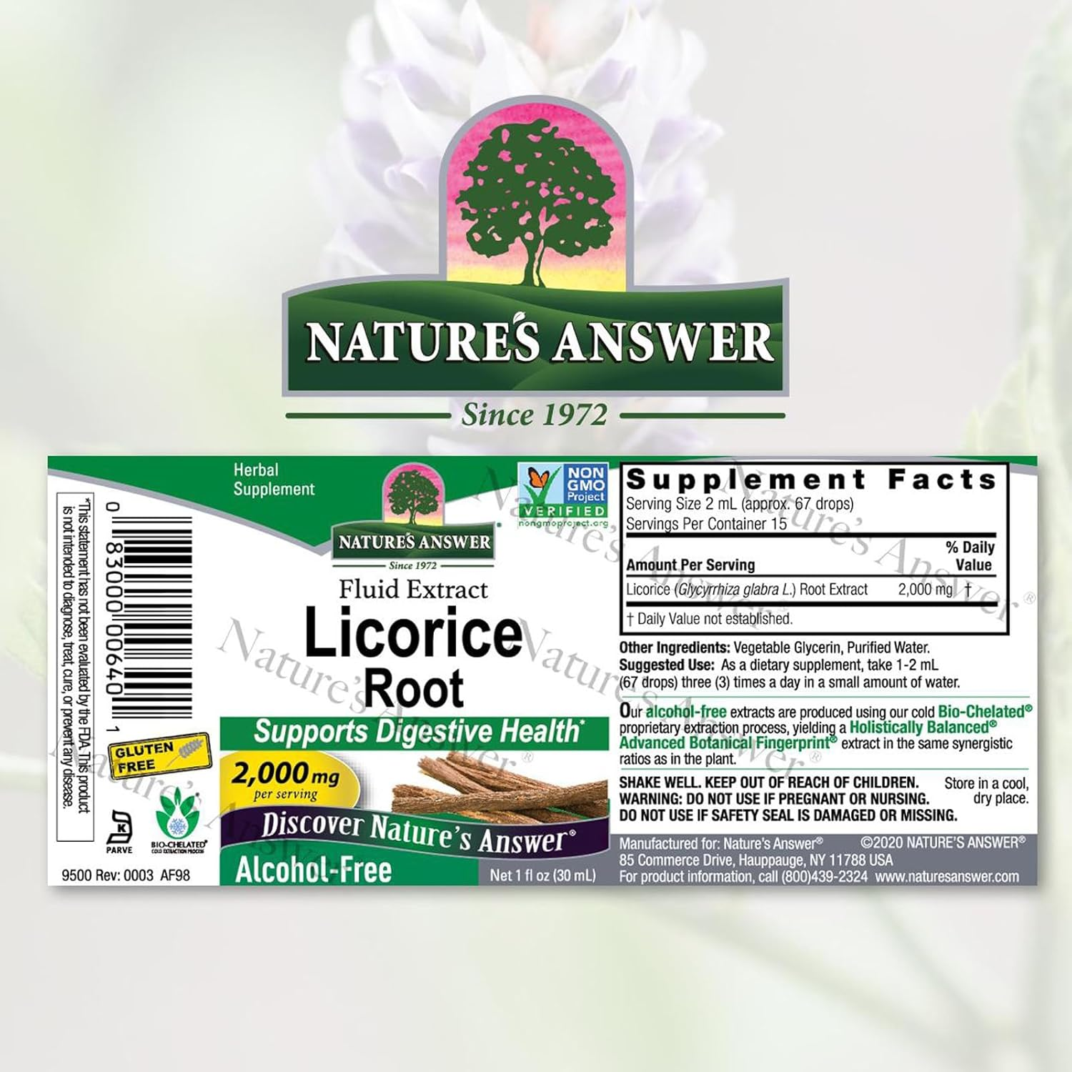 Nature'S Answer Alcohol-Free Licorice Root, 1-Fluid Ounce