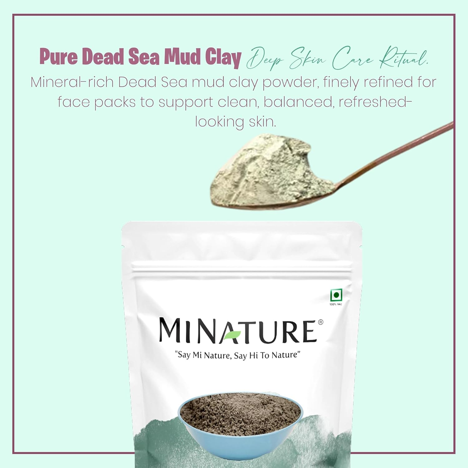 Dead Sea Mud Powder by Mi Nature | 227G(8 Oz)(0.5 Lb) | 100% Only Dead Sea Mud Powder | Skin Care | Facial Mask image number 3