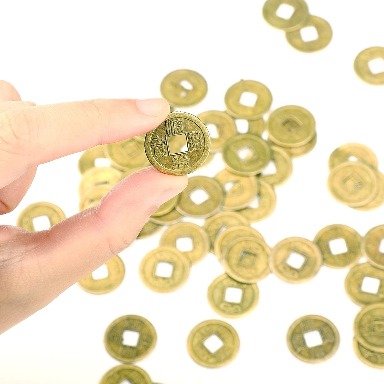 BOAO 400 Pieces Chinese Coins Chinese New Year Feng Shui Coins I-Ching Ornament for Wealth and Good Luck (0.8 Inch) image number 3