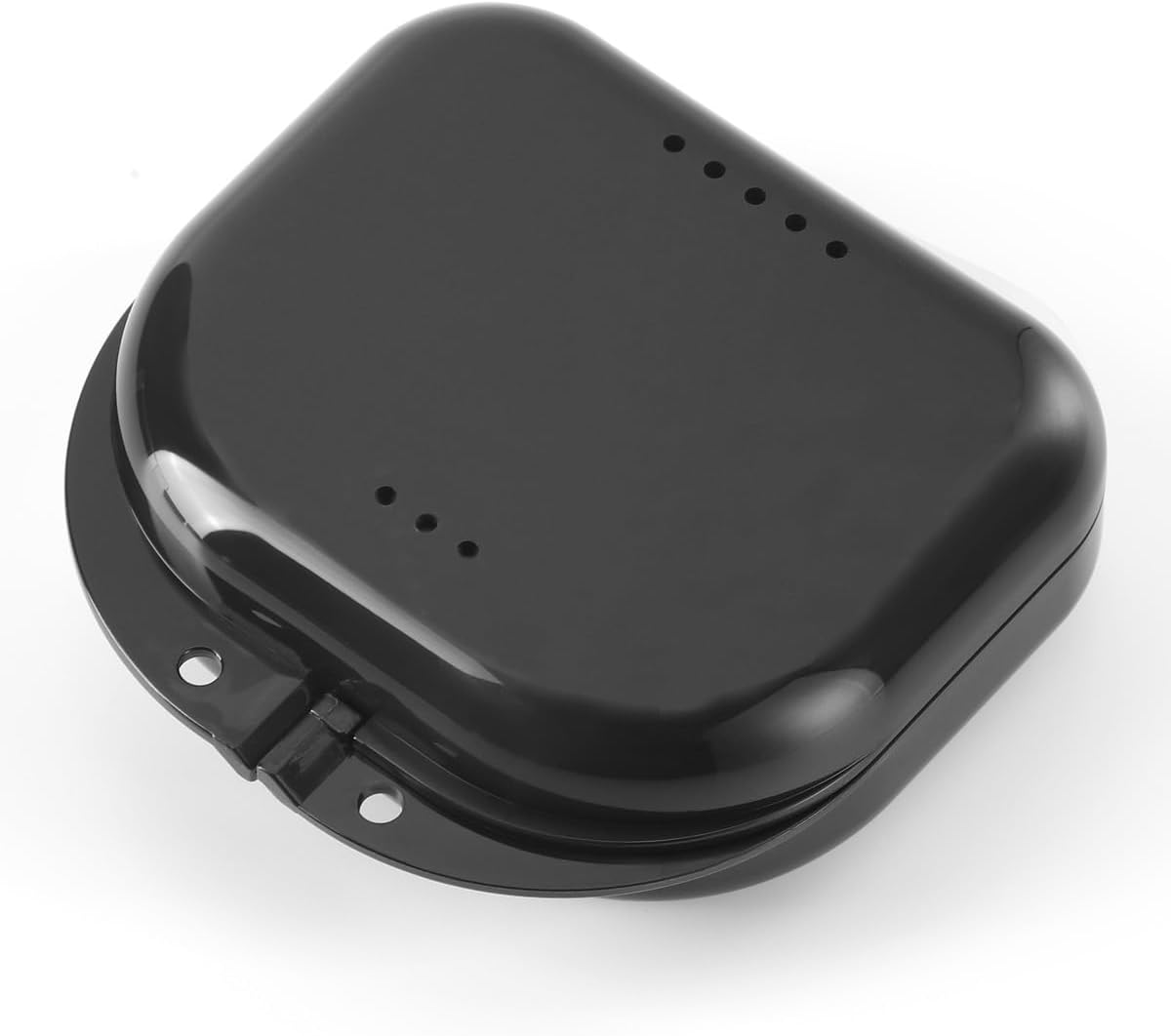 JMU Retainer Case with Vent Holes, Orthodontic Retainer Case Mouth Guard Case with Tight Snap Closure, Light Blue