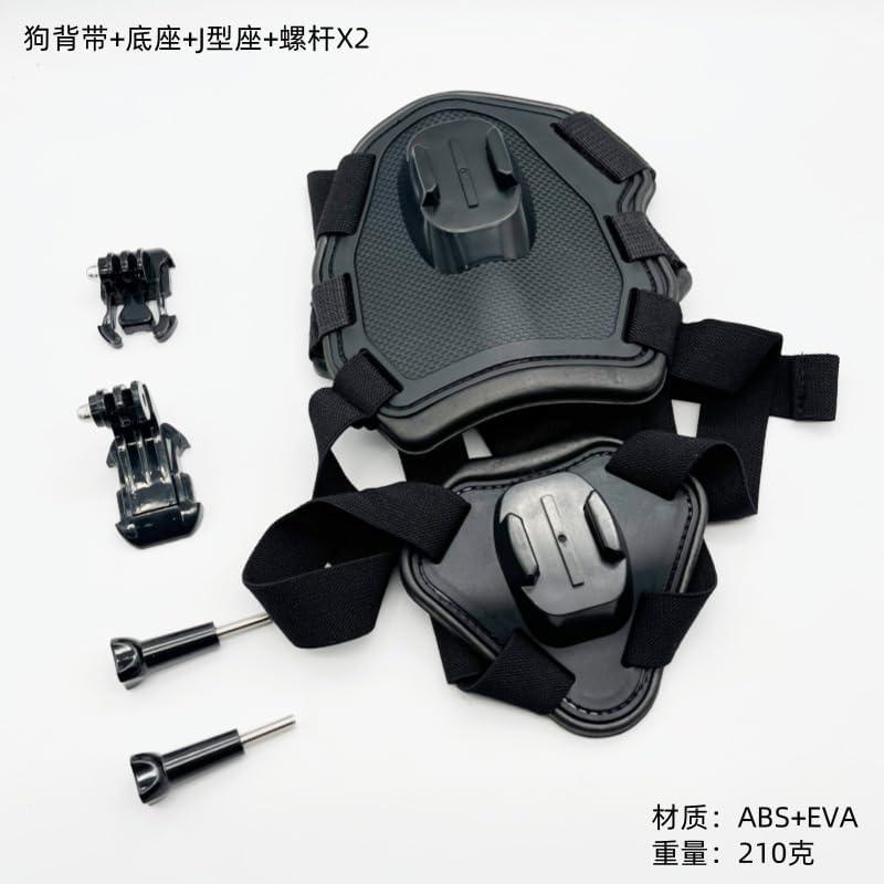 Dog Harness Gopro, Soft and Adjustable Gopro Dog Harness Mount for Large, Medium and Small Dogs Can Be Used for Chest and Back Fixation Suitable for All Models of Gopro Hero