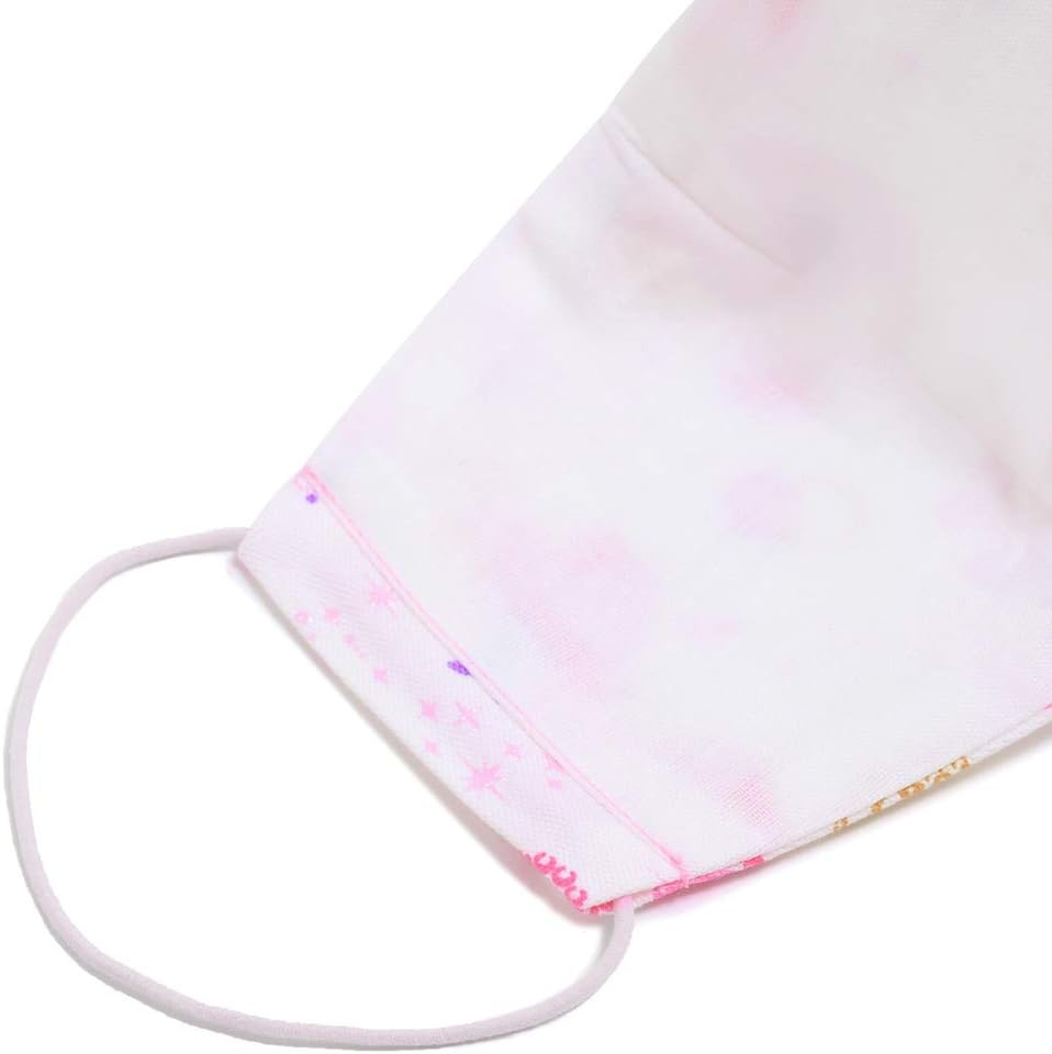 Children'S Masks, Set of 2, Silver Ion Antibacterial Gauze, Powder Room Color with Princess Dress (White) N5316902