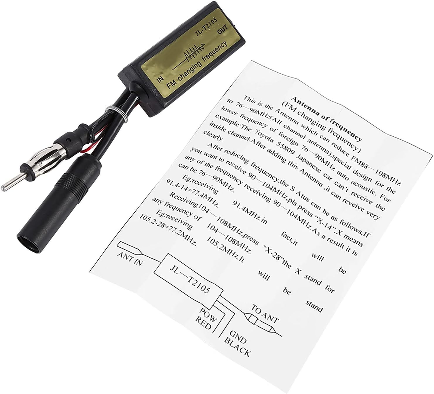Car FM Band Expander Frequency Antenna Radio Converter Reduces Fm88-108Mhz to 76-90Mhz for Japanese Autos with Easy Installation image number 2