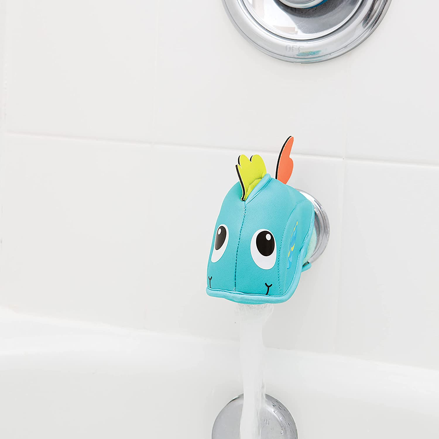 Infantino Cap the Tap Bath Spout Cover, Unisex Multicolor Bath Accessory, Whale image number 2