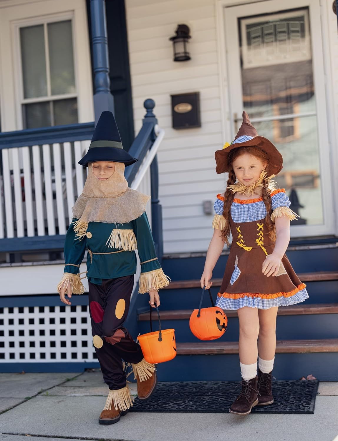 Dress up America Scarecrow Costume for Kids - Pumpkin Scarecrow Set for Boys