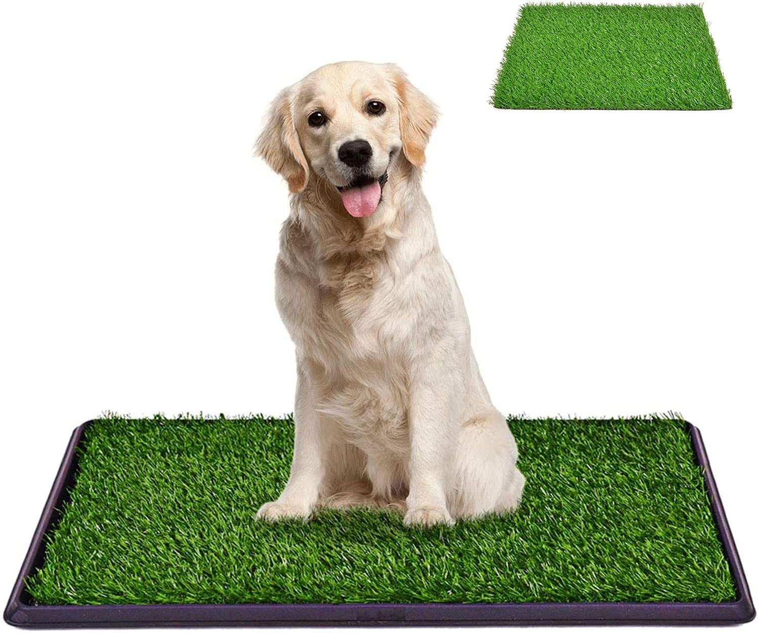 Indoor Dog Potty Toilet Grass Tray Pads Training Puppy Medium Mat (Pet Potty with 2 Grass Mat) image number 6