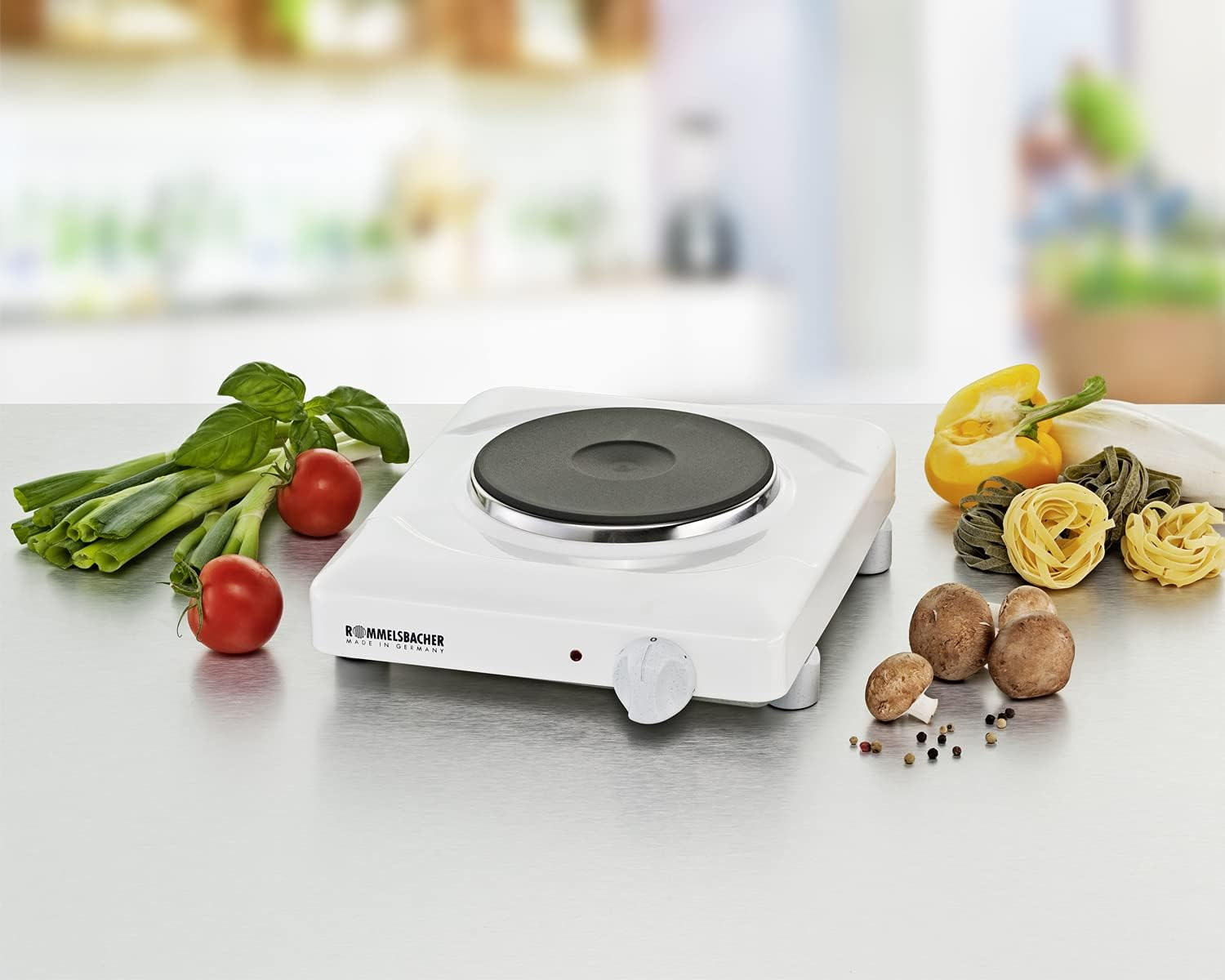 Rommelsbacher Single Hotplate THS 1090 - Made in Germany, 1 Cast Heating Plate 145 Mm Diameter, Fire-Enamelled Housing, 7-Stroke Switch, Power-Controlled Control, Overheating Protection, 1000 Watt, image number 2