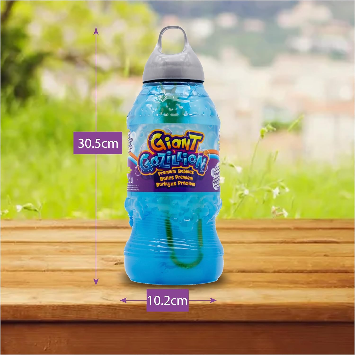 Gazillion Giant Bubble Solution 2 L &ndash; Lab‑Formulated for Huge, Stretchy Bubbles, Safe Non‑Toxic, No‑Stain, Includes Large Bubble Wand, Refill for Bubble Machines, Wands & Guns, Kids Ages 3 + image number 3