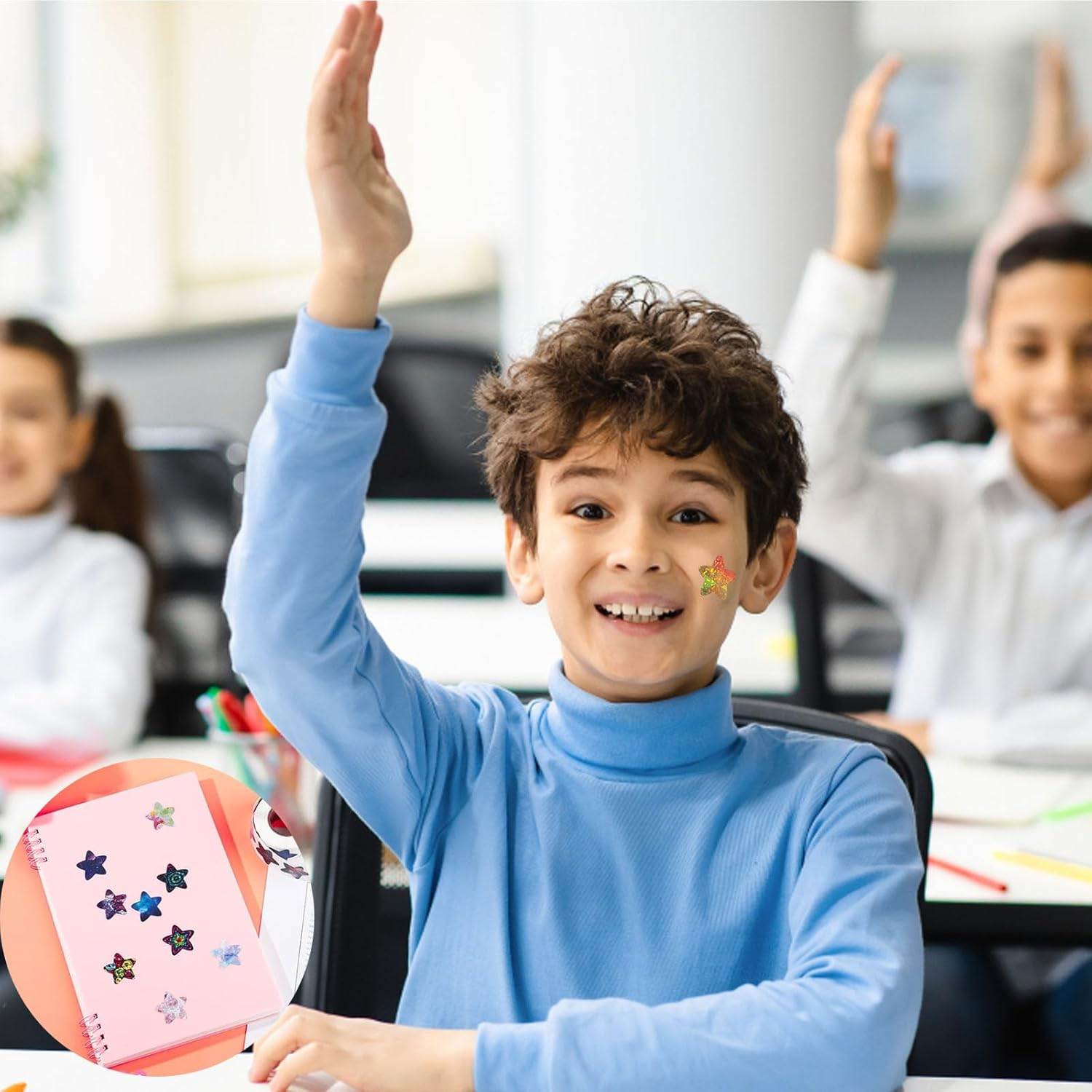 2000Pcs Small Stickers for Kids, Star Stickers, Sticker, Kids Stickers, Stickers, 2.5Cm Space Themed Stickers, Self-Adhesive and Easy to Use, Teachers and Classroom image number 3