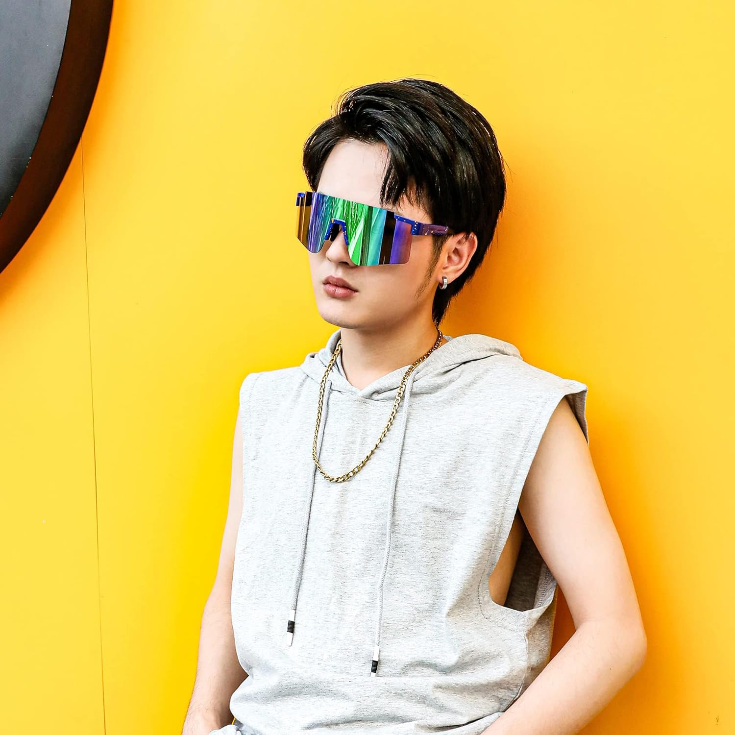 FEISEDY Sports Sunglasses for Women Men, UV400 Protection Outdoor Cycling Running Biking Sports Goggles image number 5