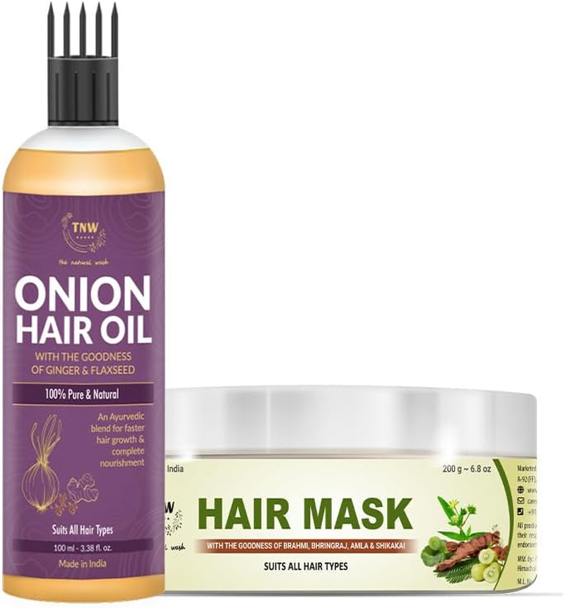 TNW-THE NATURAL WASH Amla Hair Mask + Onion Hair Oil with Natural Ingredients image number 3