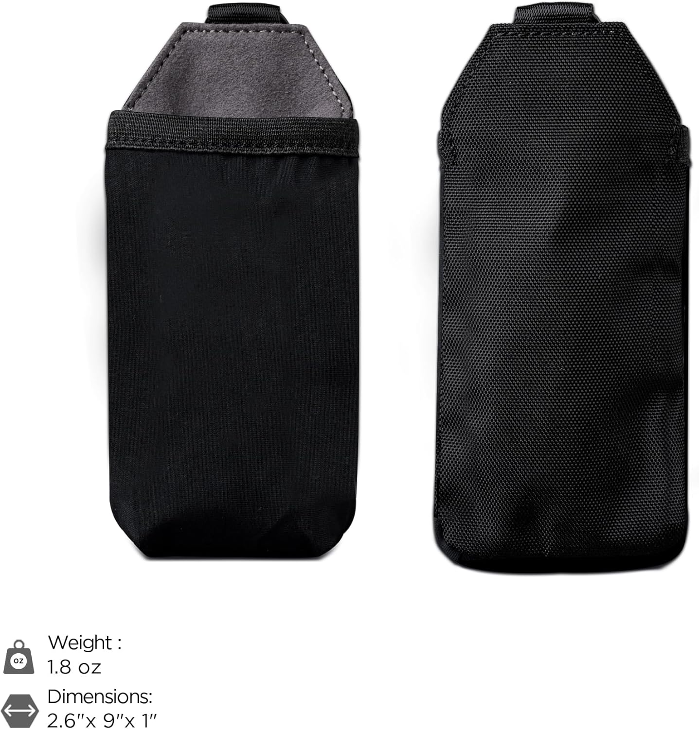 ALPAKA HUB Sunglasses Pouch - Microfibre Lined Stretch Holder with anti Scratch Nylon 840D Weatherproof Fabric Travel Glasses Small Organizer Men & Women - HUB Clip Attaches Backpack Strap image number 2