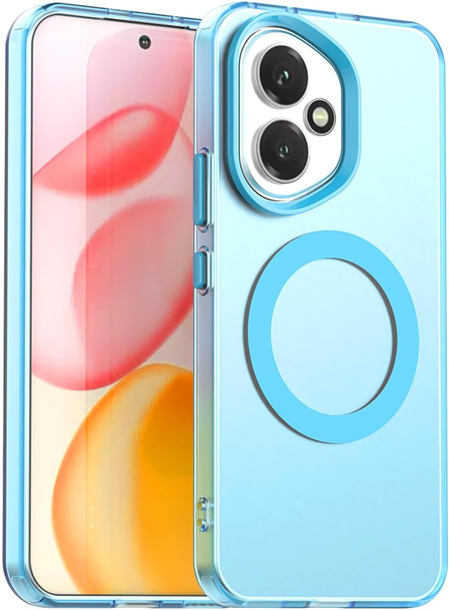 YUECXIN Magnetic Case for Xiaomi 15T Pro, Compatible with Magsafe Wireless Charging, Ultra Thin Translucent Matte Mobile Phone Case, TPU Shockproof Protective Case, White