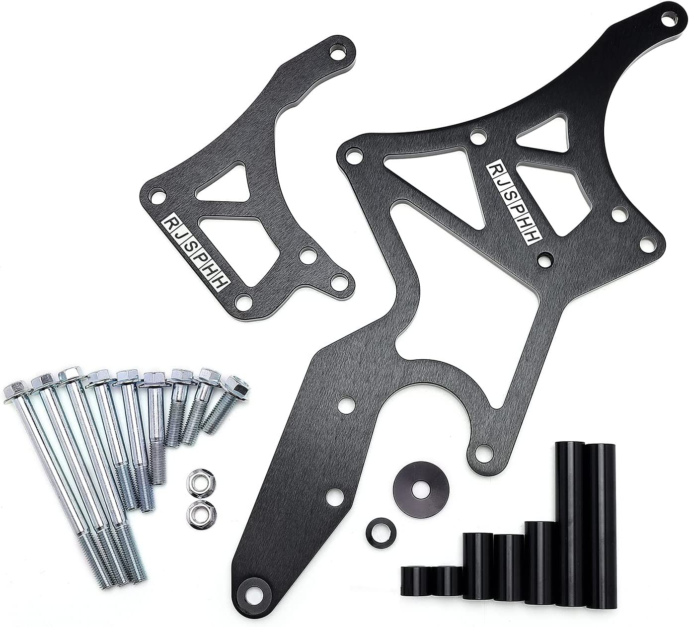 LS Engine Serpentine Bracket Alternator & Power Steering Pump Swap Conversion for Chevrolet LS1 LS2 LS3 LS6 LS7 Engines, 4.8L, 5.3L, 6.0L, 6.2L Truck & SUV Engines (Black) image number 2