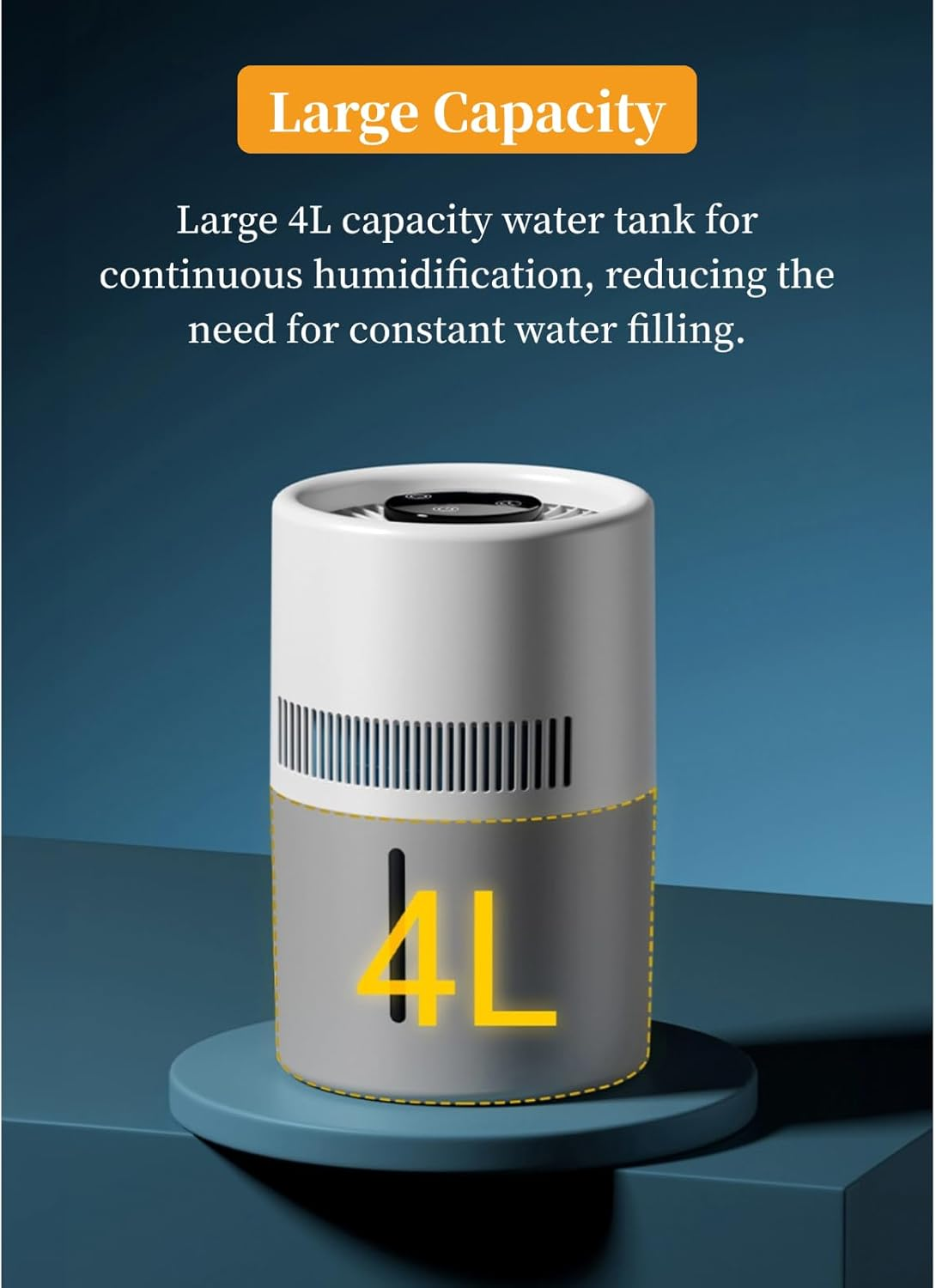 Compact Air Purifier for Home, 2 in 1 Air Purifier with Humidifier, Portable Air Purifier for Home Allergies Airborne Wildfire Smoke Dust Pet Dander Pollen image number 2