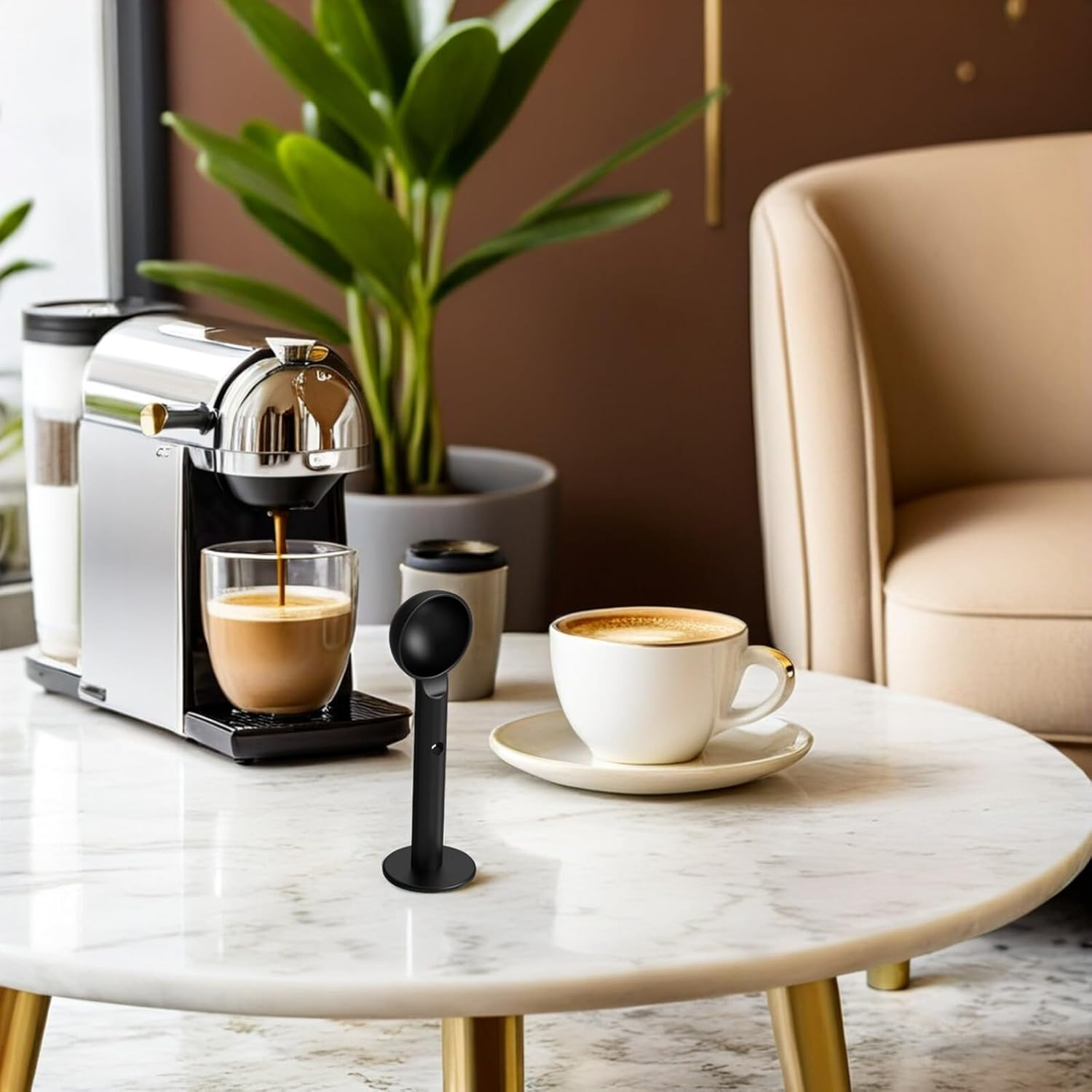 MAGICLULU Espresso Measuring Scoop and Tamper Tool Plastic Coffee Scoop Hand Press for Measuring Spoons for Home Kitchen and Shops image number 4