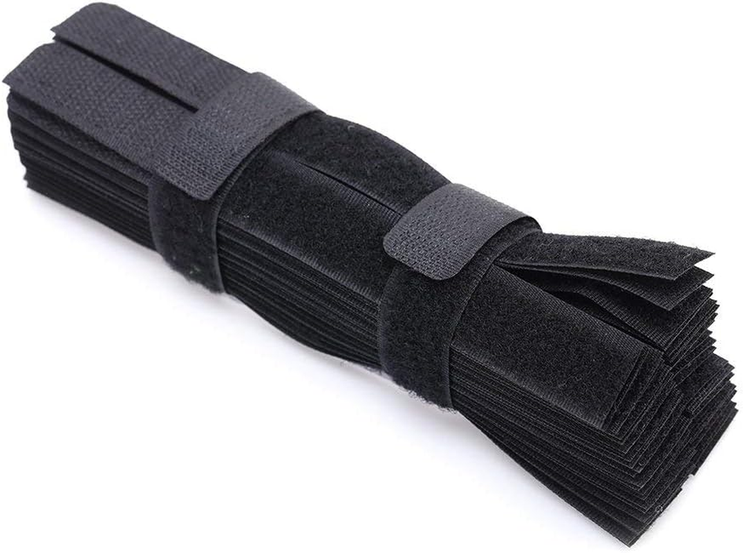 50PCS Reusable Fastening Cable Ties, Cord Organizer Ties Electrical Cord Organizer Cable Management Straps Wire Ties for Office Home Data Centers(Light Blue)