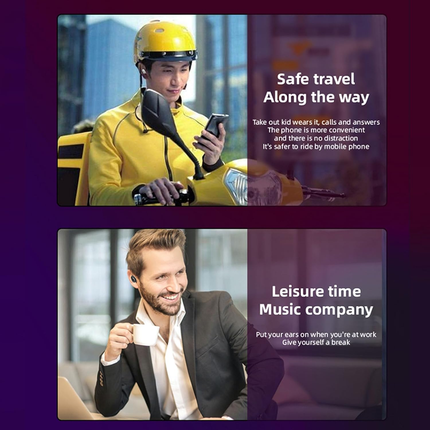 Sxhlseller Bluetooth Minis Single Earphones, Wireless, Invisible Small Single Ear Headset with Microphone, Noise Reduction Earplugs for Sports Driving Work image number 4