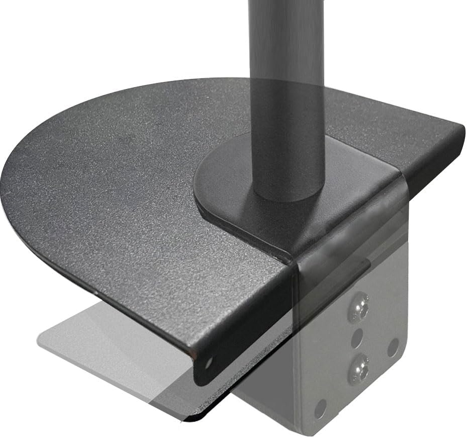 Steel Monitor Mount Reinforcement Plate，Monitor Arm Reinforcement Plate for Fragile Tabletop, Monitor Mount Reinforcement Plate Fits Most Monitor Stand C Clamp Installation (White)