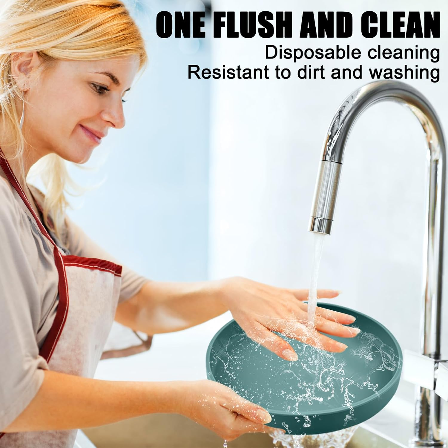 Pack of 3 Cat Bowls, Cat Feeding Bowls, Tricolour Cat Bowls, 18 Cm Silicone Bowl, Wide Cat Bowl, for Dry Food and Wet Food (Blue, Green, Yellow)