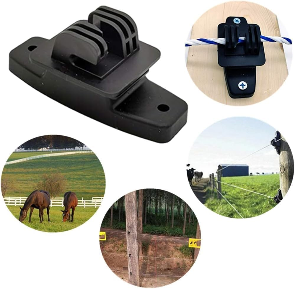 WADY Electric Fence Wooden Post Claw Insulator, Nail on Insulator for High Voltage Pasture Fence, Electric Wire Fence Insulators Electric, Easy Install, Easy to Use (20PCS) image number 2
