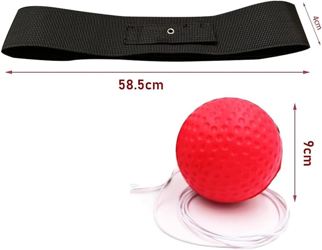 Boxing Reflex Ball Headband Set, Training Coordination Ability to Vent the Ball, Suitable for Speed and Hand-Eye Coordination Training Boxing Equipment, Include 2 Ball and 1 Adjustable Headband image number 2