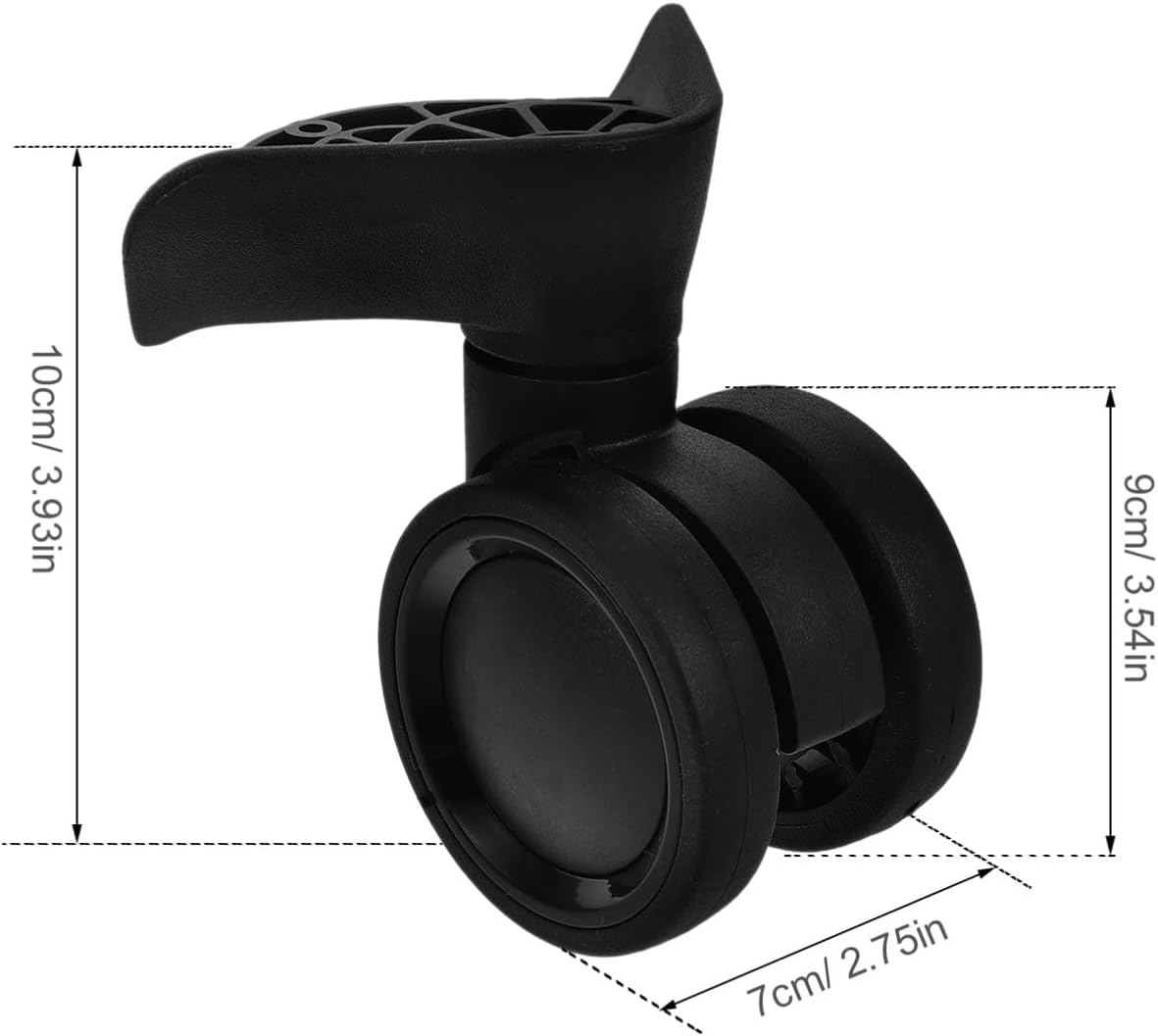 FOMIYES 4Pcs Luggage Accessories Wheel Plastic Replacement Spare Parts for Suitcase Repair for Trunk Luggage and Duffel Bag Wheels image number 2