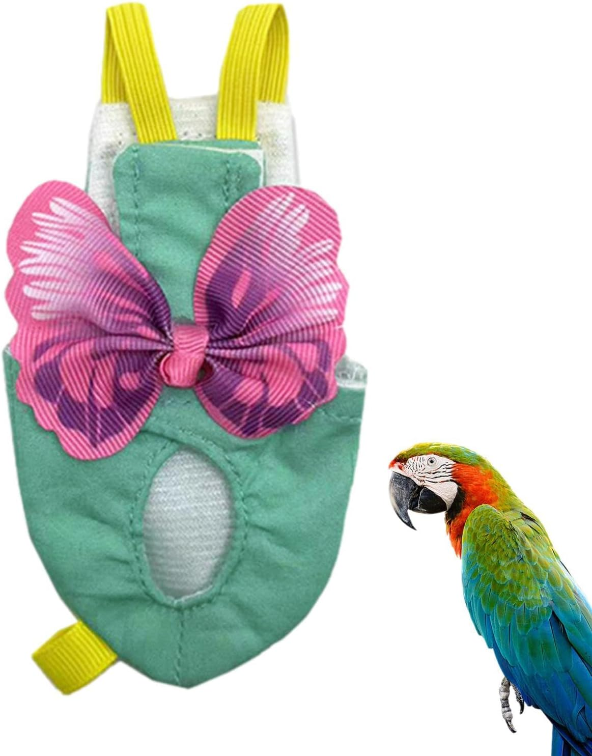 Bird Harness | Soft Bird Diapers Suite | Pigeon Pants for Small Medium Birds Parakeets Parrot Cockatiel, Bird Diapers for Parrots, Bird Clothes Pochy