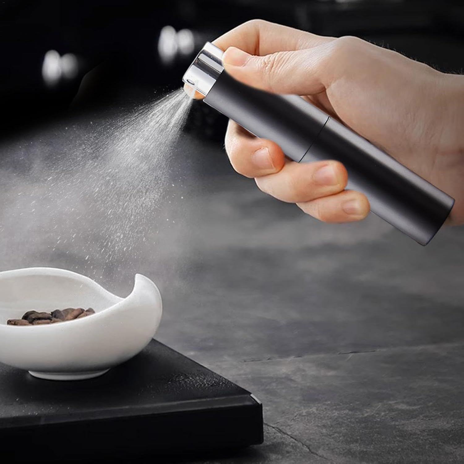 Coffee Making Accessories - Anti-Flying Grind Accessories,Rotary Pump Head Raised Spray Bottle for Dining Room, Hotel, Restaurant, Kitchen, Cafe - Black image number 5