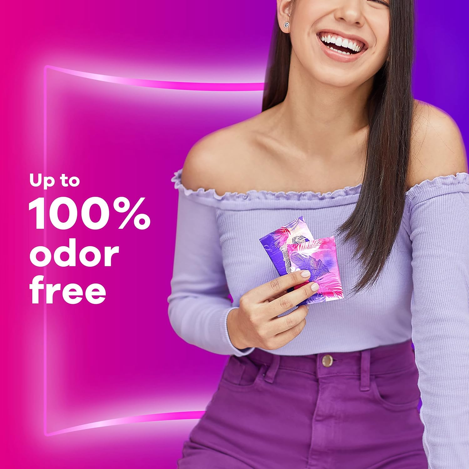 Always Radiant Daily Feminine Panty Liners for Women, Regular Absorbency, Unscented, Wrapped, 96 Count - Pack of 4 (384 Count Total) image number 1