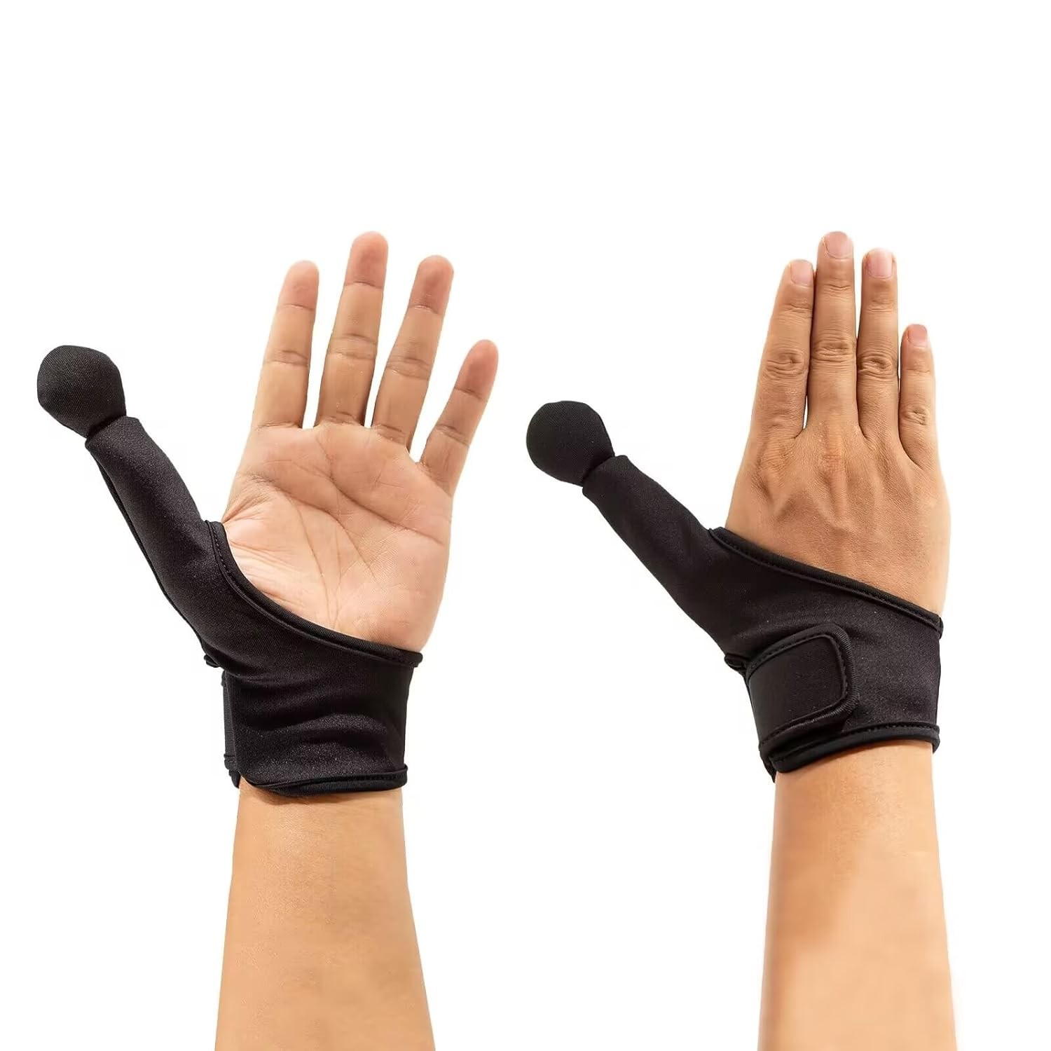 Adult Thumb Guards Habit Finger Gloves for Finger Sucking Stop Nail Thumb Sucking Guard Breathable Thumb Glove to Help Stop Skin Picking Thumb Sucking and Hair Pulling (Leather-1) image number 5