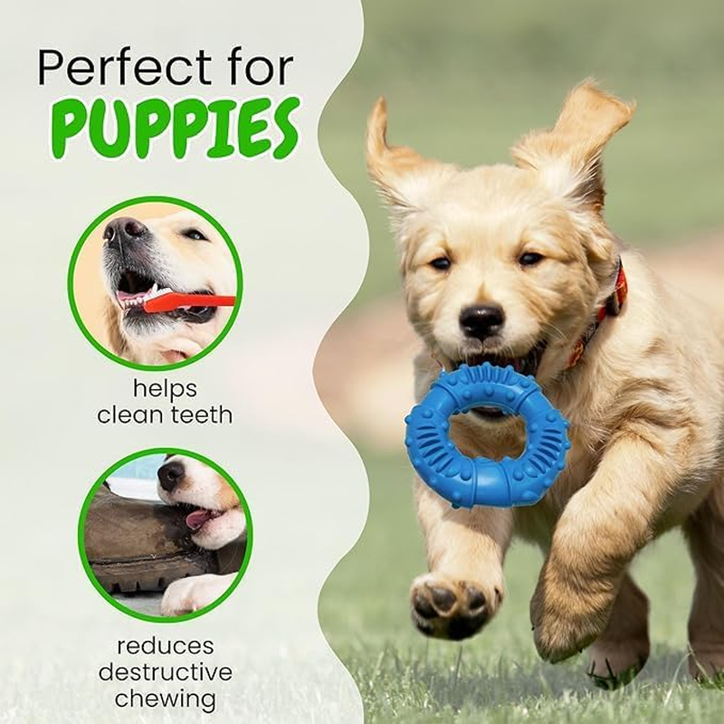 Dog Chew Toy for Aggressive, Dog Chew Ring Toy, Dog Toy for Aggressive Chewer for Teething and Training image number 2