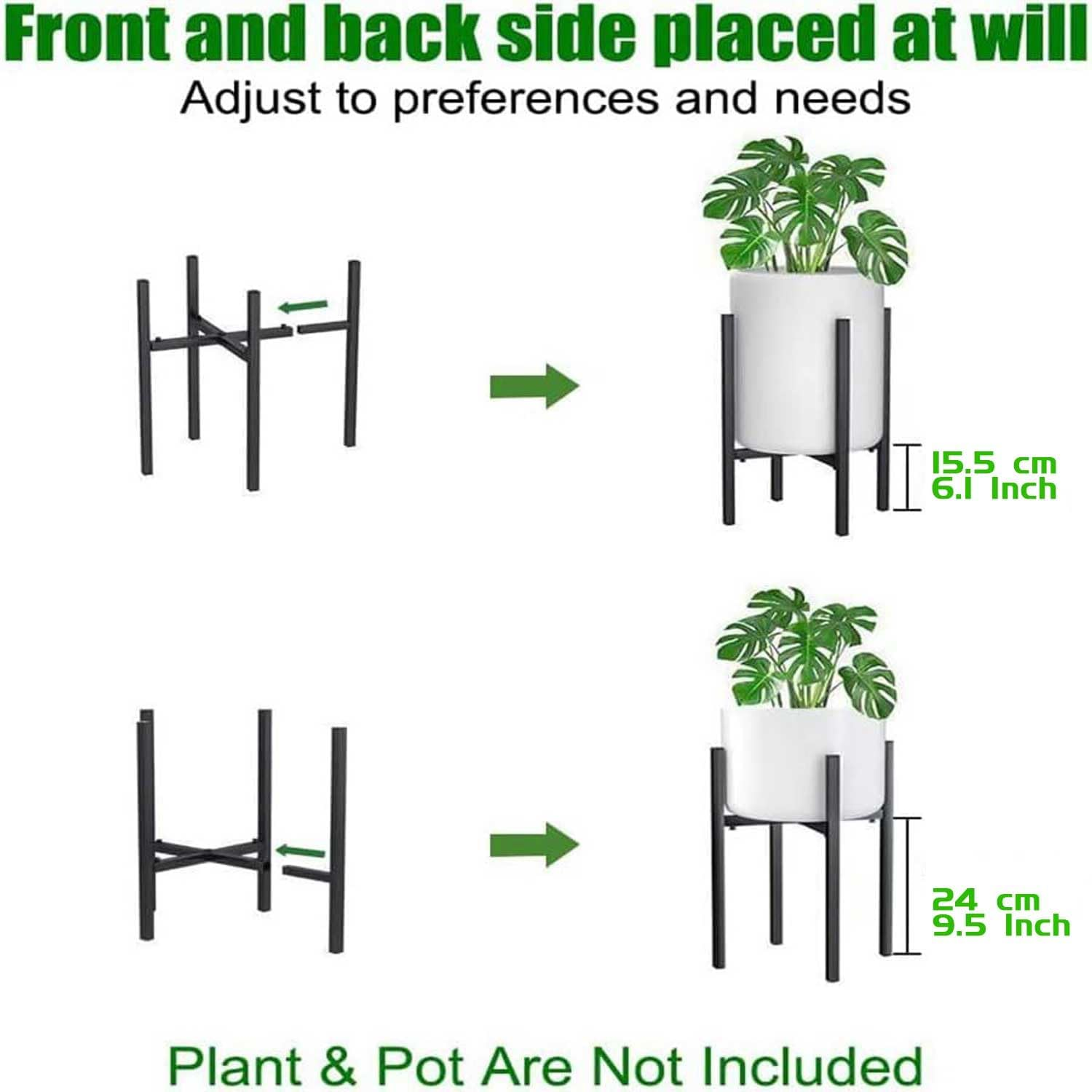 Detachable Flower Pot Stand - Metal Plant Stands for Indoor Outdoor Stretchable Plant Riser Stand for Living Room Courtyard Garden Pot Holder for Garden Enthusiasts Gift image number 6