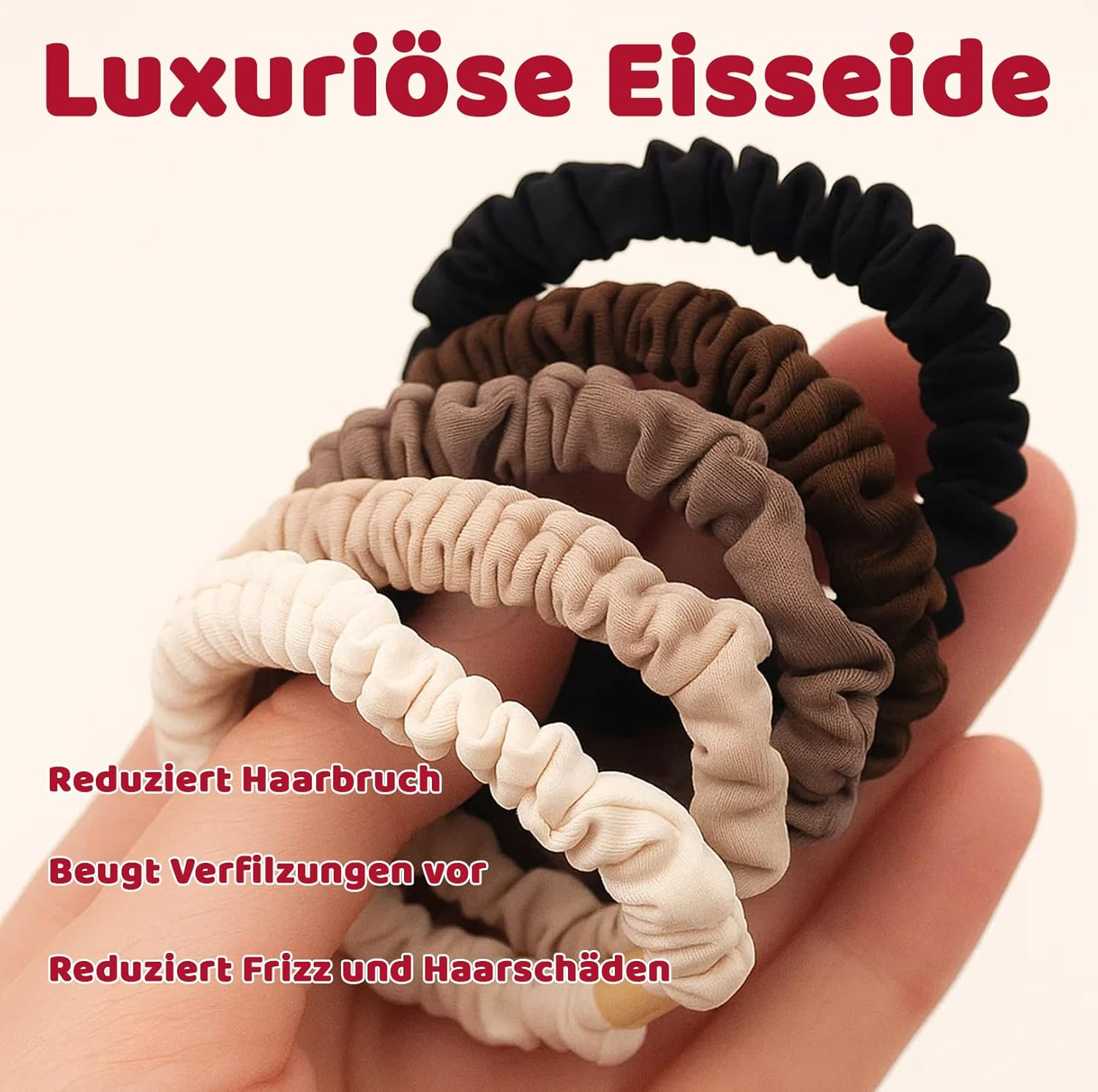 Women'S Scrunchies, Pack of 10 Soft Scrunchies, Scrunchies, Hair Bobbles for Sleeping, Soft and Skin-Friendly image number 3