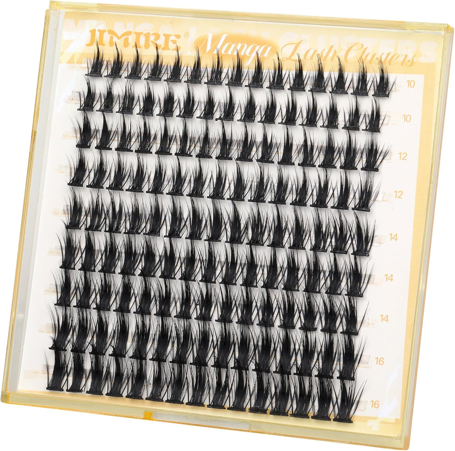 JIMIRE Manga Lash Clusters Natural Look Anime Japanese Eyelash Clusters 10-16MM D Curl Cluster Eyelash Extensions Cute Individual Manga Lashes for Cosplay image number 1