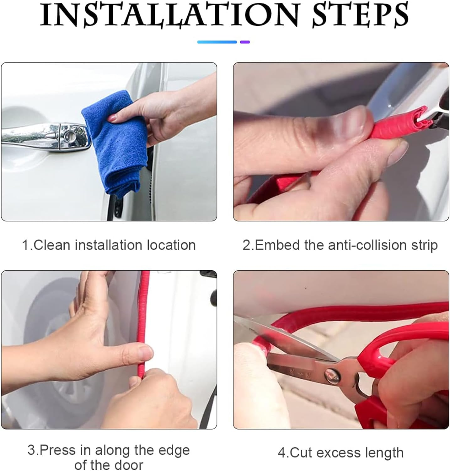 Car Door Edge Guards,16.4Ft(5M) Universal Rubber Seal U Shape Car Door Protector,Automotive Door Entry Guard Automotive Trim Car Door Edge Protector for Trucks Sedans SUV