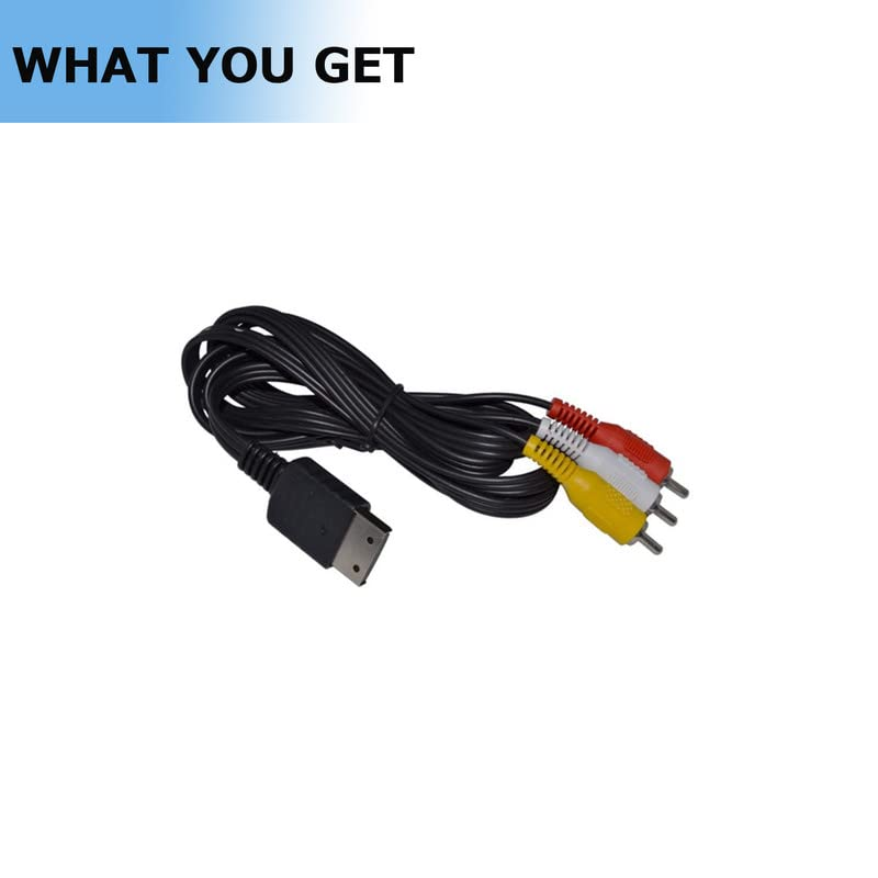 AV Cable for Sega Dreamcast, S AV S-Video AV RCA Video Audio Composite TV Adapter Cable - Black, 1.8M