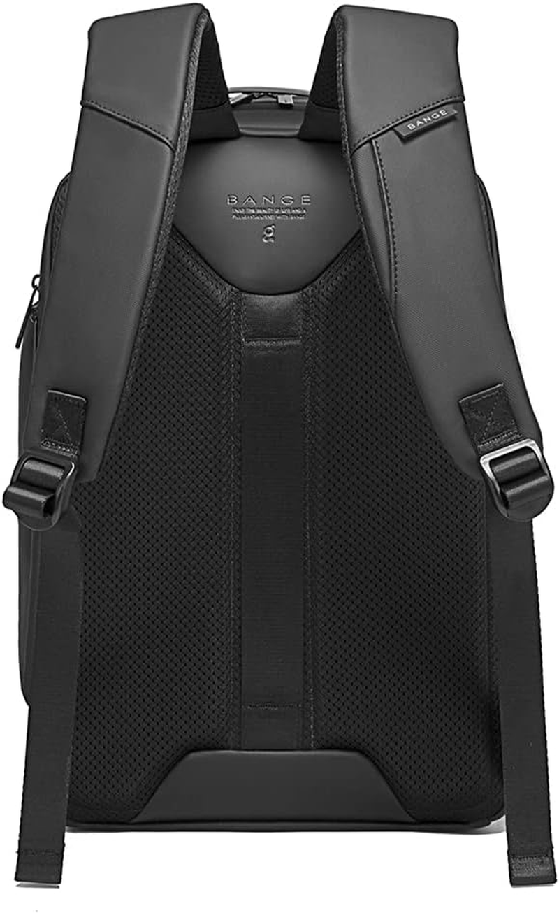 BANGE Smart Trendy 20L Durable Oxford Backpacks Anti-Theft USB Waterproof 1.2KG W 15.6In Laptop School Travel Black Bags,7277,Large, Black, Large, Daypack Backpacks image number 1