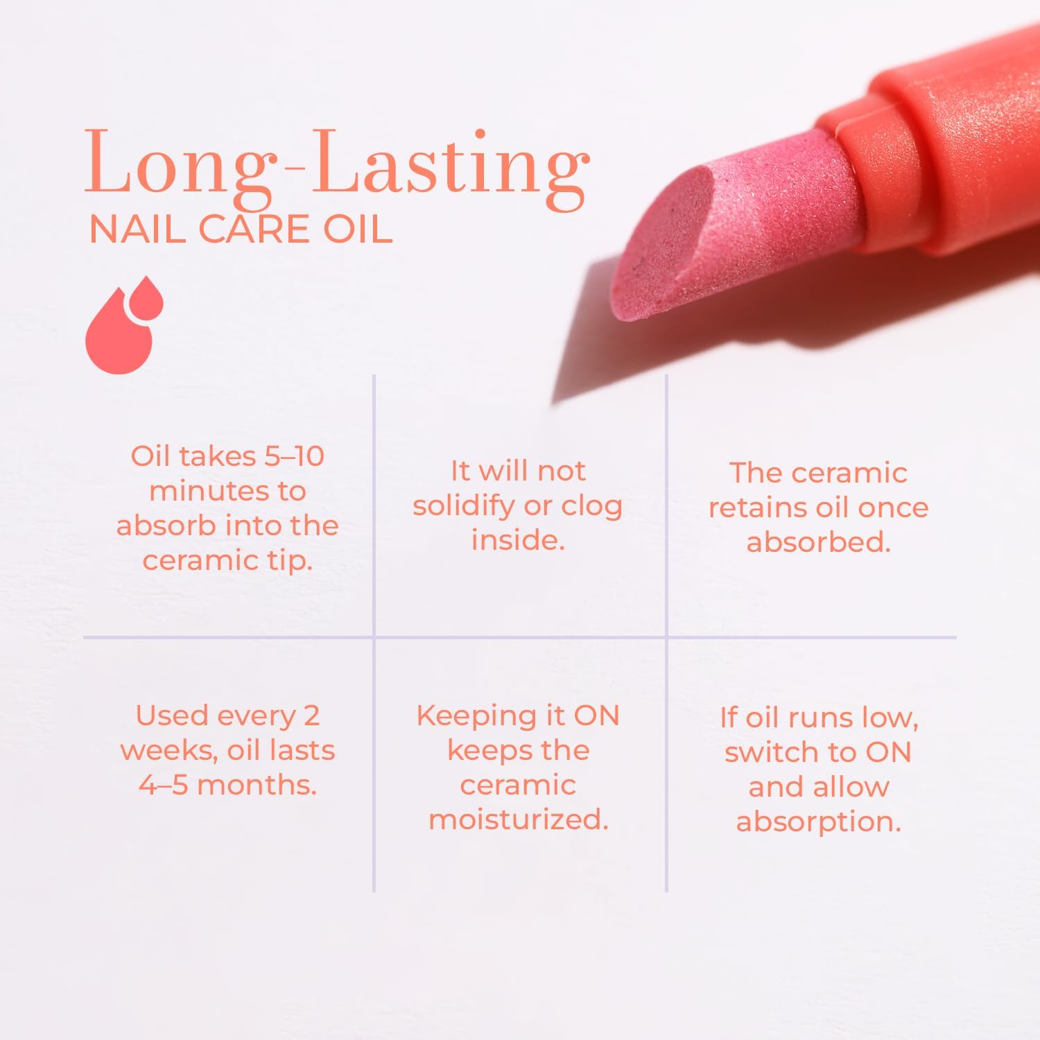 VICTORY NAIL Ceramic Cuticle On/Off Oil Pusher Cuticle Pusher (4 Colors) (Rose)